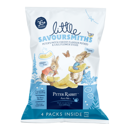 Little Savoursmiths Peter’s Patch Cheesy Flavour Potato & Cauliflower Sticks ((4 x 11g  Multipack) x 12)