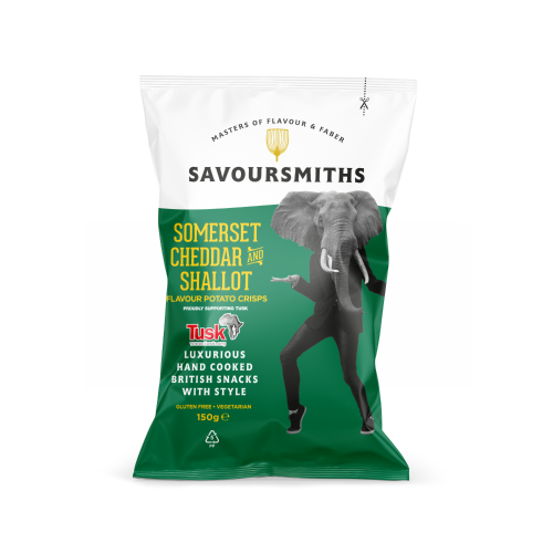 Somerset cheddar & shallot Flavour Potato Crisps (12 x 150g bags)