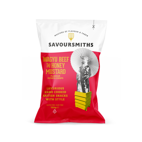 Wagyu Beef and Honey Mustard  flavour Potato crisps (12 x 150g bags)