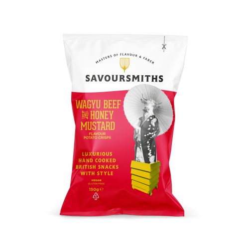 Wagyu Beef and Honey Mustard  flavour Potato crisps (VEGAN) (12 x 150g bags)