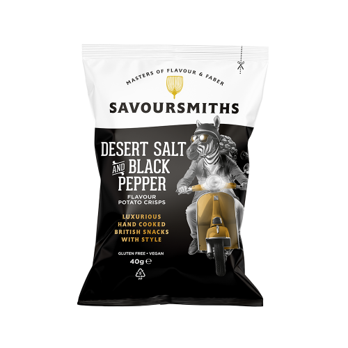 Desert Salt and Black Pepper Flavour Potato Crisps (24 x 40g bags)