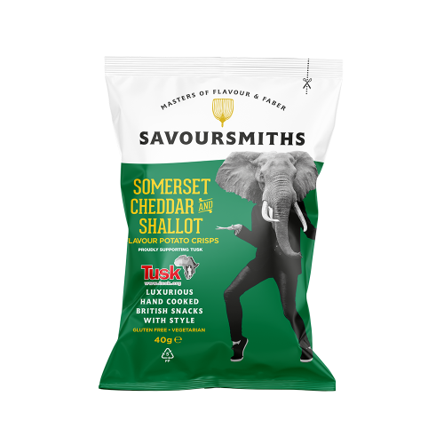 Somerset cheddar & shallot Flavour Potato Crisps (24 x 40g bags)