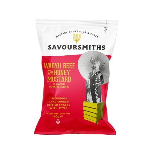 Wagyu Beef and Honey Mustard  flavour Potato crisps (24 x 40g bags)
