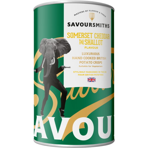 Somerset cheddar & shallot Flavour Potato Crisps (36 x 100g Tins)