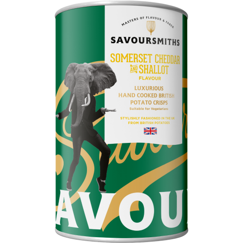 Somerset cheddar & shallot Flavour Potato Crisps (12 x 100g Tins)