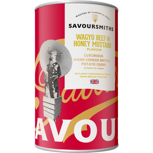 Wagyu Beef and Honey Mustard Flavour Potato crisps (36 x 100g Tins)